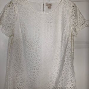 NWT J.Crew Ladies Lace Paisley Blouse Sz: 4